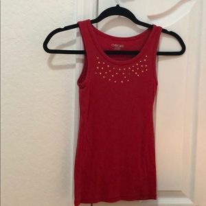 Red tank top